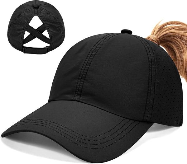 heekpek Baseball Cap Women's Ponytail Mesh Peaked Cap Outdoor Sun Protection Head Women's Quick-Drying Women's Tennis Caps Lightweight Breathable Hat